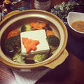 寒い夜☆クリスマス風♪ダシ昆布で湯豆腐～手作りごま味噌ダレで～