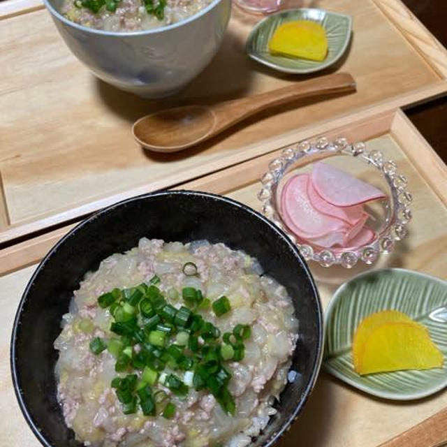 白菜と豚ミンチの餡かけ丼と全粒粉レシピコンテスト部門賞受賞