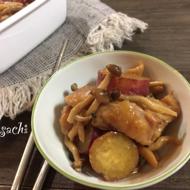 鶏肉とさつま芋のマーマレード煮♡