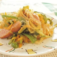 いただいた野菜と春雨で朝食！