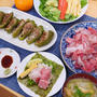 みんな大好き♡手巻き寿司とピーマンの肉詰め(*^^*)