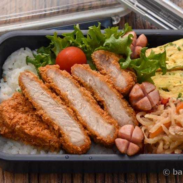 高校生男子弁当 ガッツリロースとんかつ弁当 By バリ猫ゆっきーさん レシピブログ 料理ブログのレシピ満載