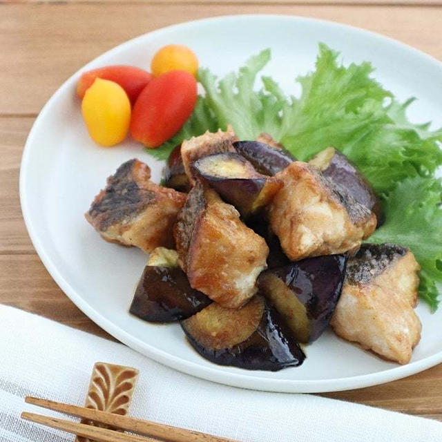 【#愛媛県産夏野菜】白身魚となすのガリバタしょうゆソテー