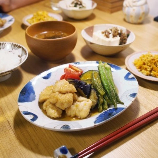 【米油部】夏野菜とささみの南蛮漬けごはん