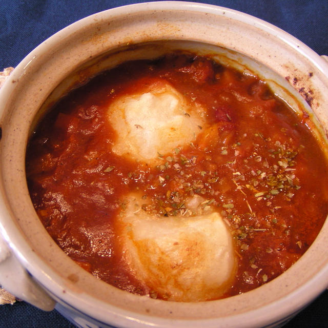 キドニービーンズのトマト味噌カレーで・・・お餅のグラタン！！