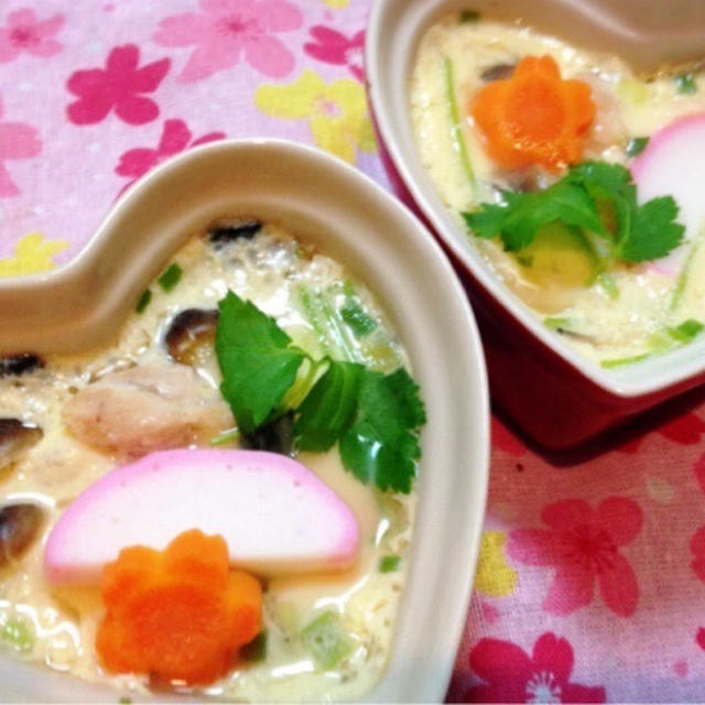 【簡単レシピ】レンジで5分❤️簡単茶碗蒸しレシピ