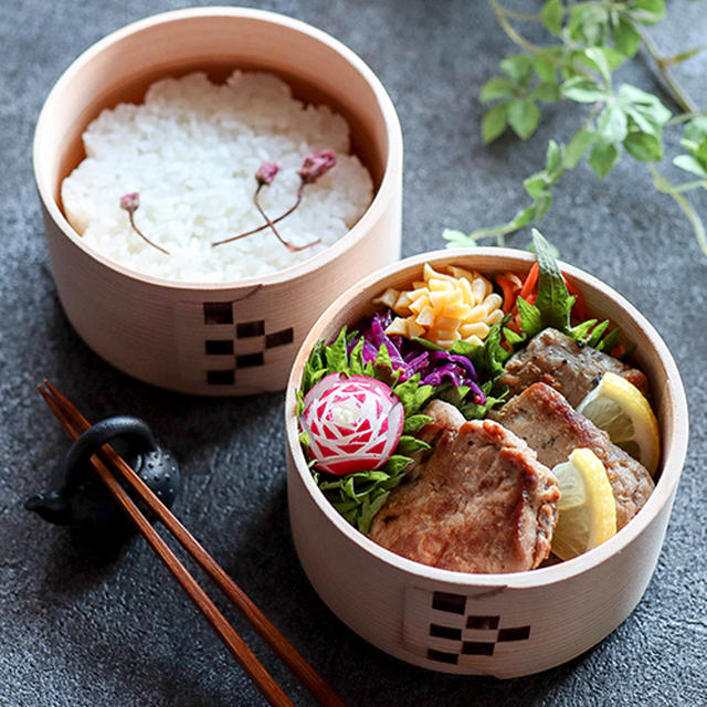 1/18 豚ヒレ肉のレモンマリネ焼き弁当♪