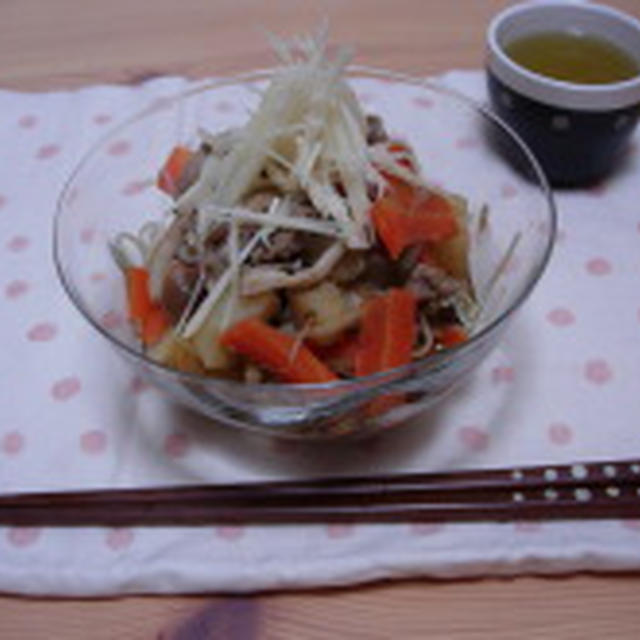 お野菜と豚肉のぶっかけそうめん♪