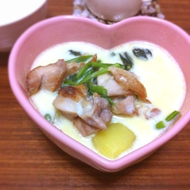 ゆず胡椒風鶏肉のクリーム煮