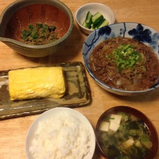 昨夜は牛すき煮など～