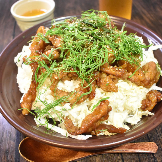 食べやすい♪豚唐のさっぱり丼