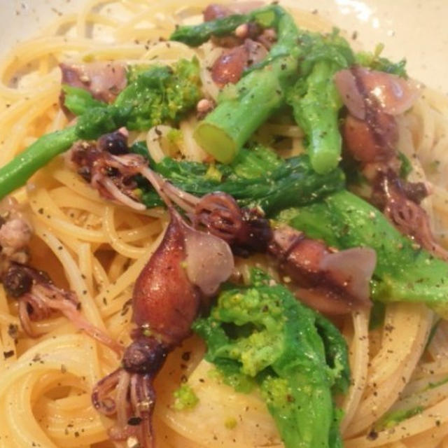 野郎飯流・ホタルイカと菜の花のスパゲッティ