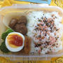 2012/2/24 竜田揚げがいい味だしてるお弁当。ご飯は二段で間に高菜のお漬物！