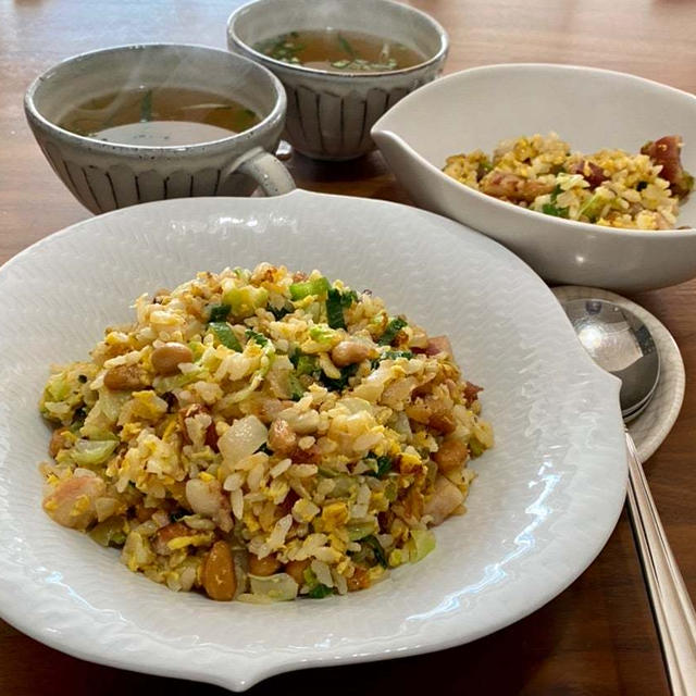 嵩増し納豆チャーハン