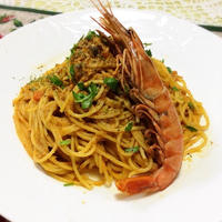 お家で本格！？エビのトマトクリームパスタ