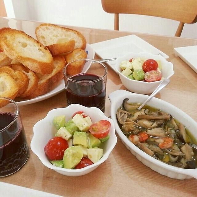 アヒージョでランチ