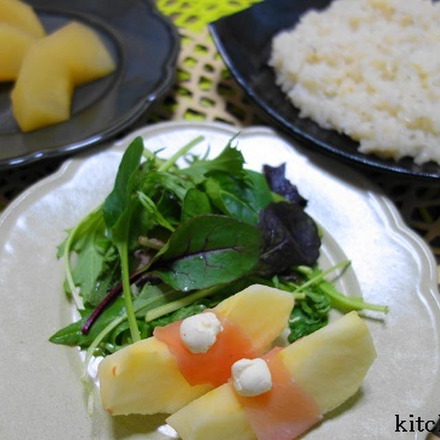 白ワインとりんごの朝食☆息子よ薄着はやめて～