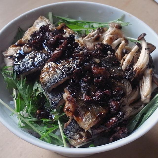 秋刀魚のバルサミコ醤油丼