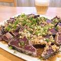 ひとり飲み用のかつおのにんにくとしょうがのポン酢かけ｜沢田研二とお祭りと