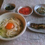 釜玉うどんの朝ごはん