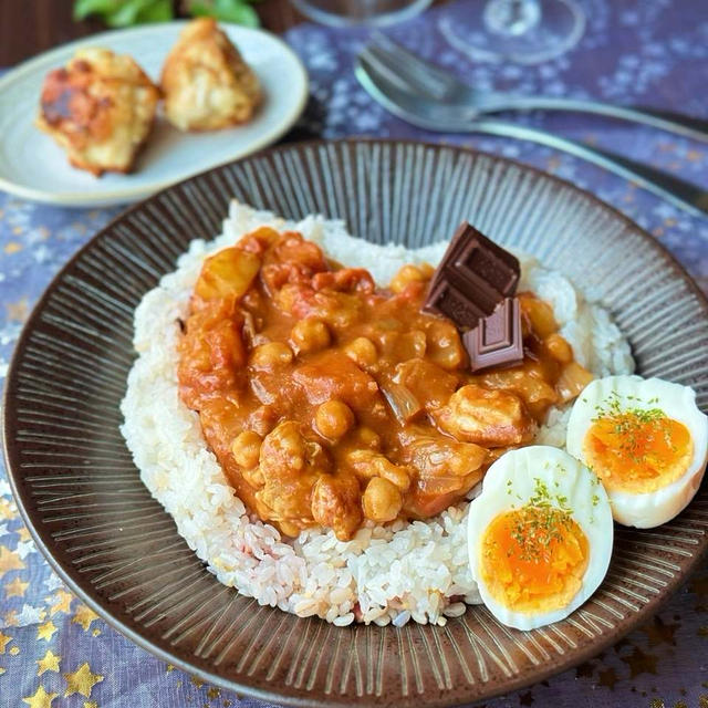 バレンタインに☆鶏むね肉とビターチョコのほろ苦カレー