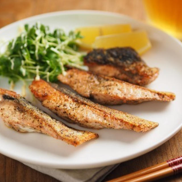 秋鮭のチーズ焼き、粉チーズを使ったレシピ