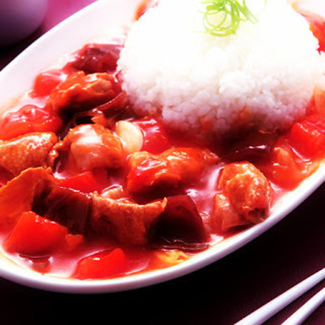 木須雞肉番茄│キクラゲと鶏肉とトマトの中華風シチュー