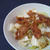 白菜とカリカリ豚バラの粒マスタードドレッシングサラダ