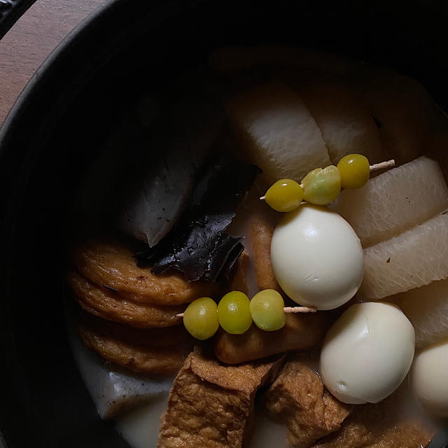 ストウブでおでん、朝食3種、手帳タグ作り