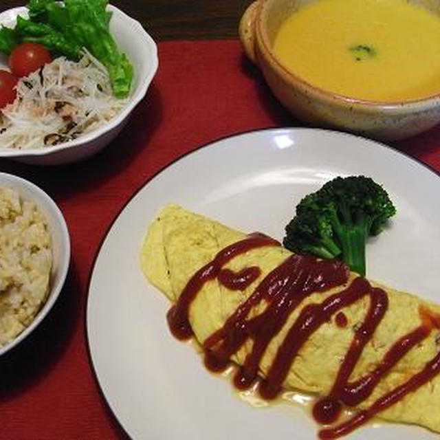 豆腐とモヤシのオムレツ＆長男の配属先は・・・