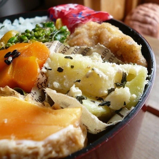 じゃが芋のアンチョビクリーム炒め弁当♪