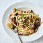 納豆ときのこのお醤油パスタ(フライパンパスタ)のレシピ・作り方
