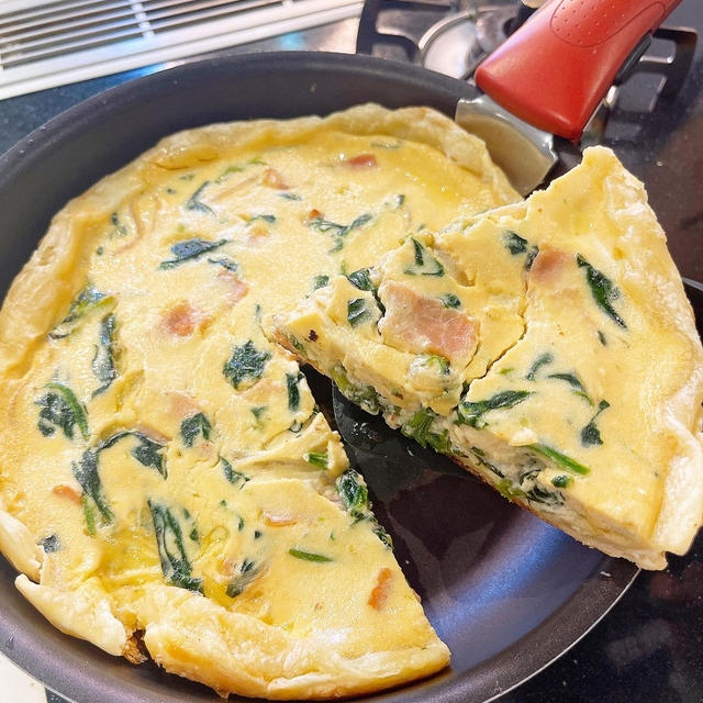 スタバの味を再現！！フライパンでキッシュの作り方です！！