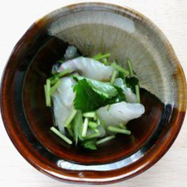 一日一品江戸料理－３８７「鱸と三つ葉の和え物」