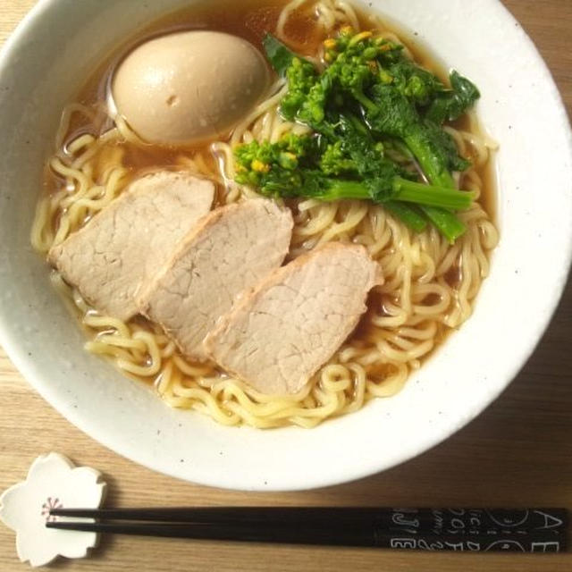 煮豚で、リベンジの醤油ラーメン