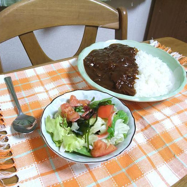 ハヤシライスと海草サラダでうちごはん（レシピ付）