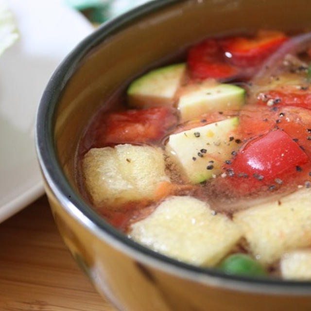 和風でさっぱり夏野菜スープ