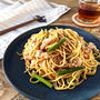 【豚肉とニンニクの芽のオイスター焼きそば】簡単＊速攻＊節約