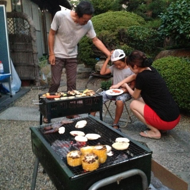 お盆恒例のBBQ