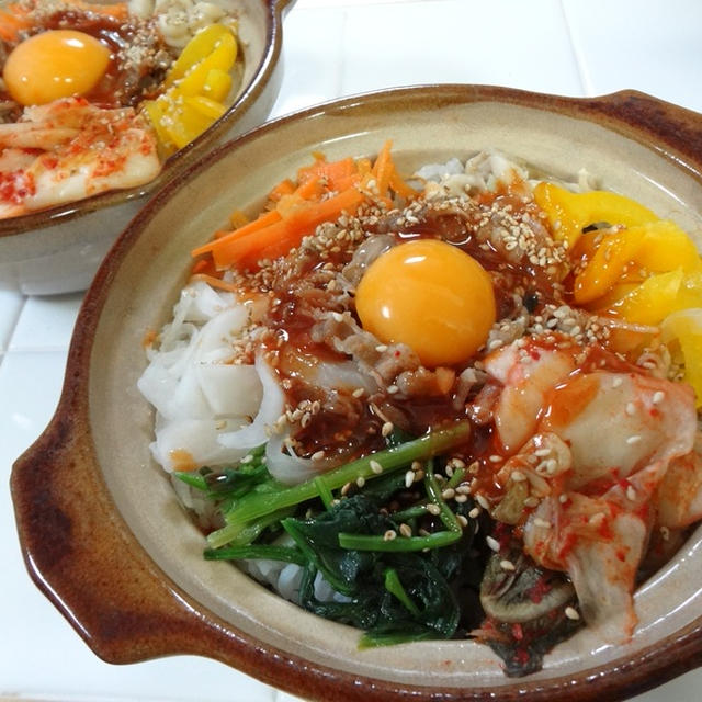 鍋焼きビビンバ～『すき家牛丼の具』で。