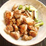 地鶏モモ肉と葱の塩焼き　＆　モロヘイヤ料理