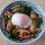 鶏すき丼の温泉玉子載せ