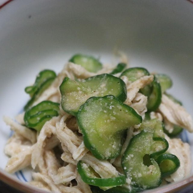 レシピ　きゅうりとささみの酢の物