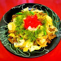今日のブランチは　牛肉ソース焼きソバ