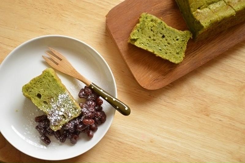 豆腐でもちもち！！混ぜるだけ！「抹茶のパウンドケーキ」