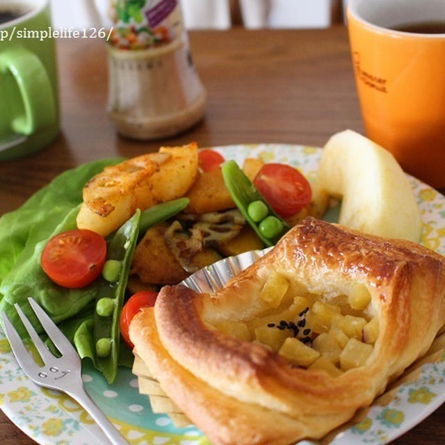 今朝の朝ごはん☆なんか野菜ﾀｯﾌﾟﾘなｽｲｰﾄﾓｰﾆﾝｸﾞ