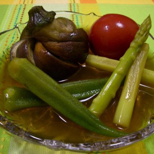 夏の思い出に・夏野菜の煮びたし♪