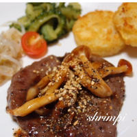 安いお肉で☆やわらかガーリックステーキ