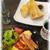 朝cafe★モーニングセット(あずきトースト・チーズオムレツ・コーヒー牛乳）