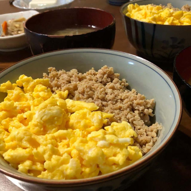 昨日の鶏そぼろ、そしてUSJに出かけた息子と久々に出かけた釣りで大漁だった旦那の話。